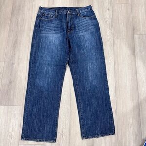 Lucky Brand men’s relaxed straight leg jeans dark wash size 38